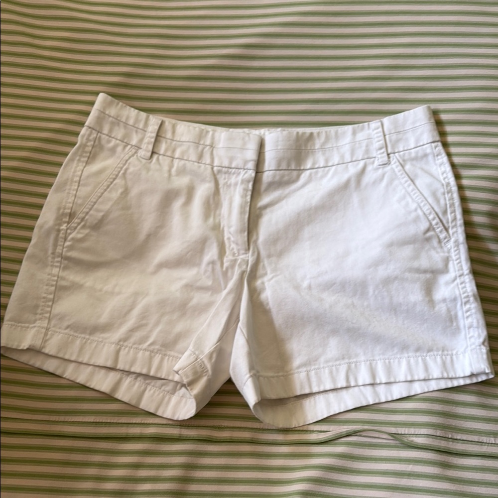 J Crew Women's White Chino Shorts